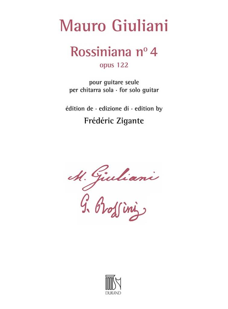 Mauro Giuliani: Rossiniana n° 4 (opus 122): Gitarre Solo