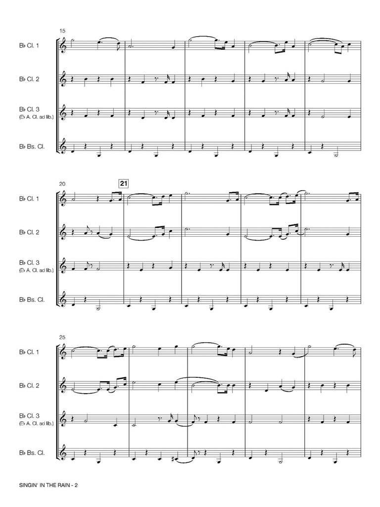 Gene Kelly: Singin' in the Rain: (Arr. Eric J. Hovi): Klarinette Ensemble