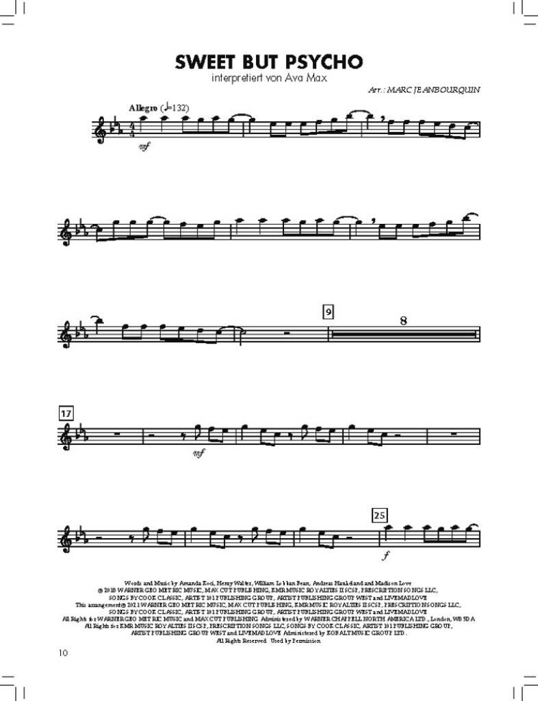 BläserKlasse Chart-Hits - Oboe: (Arr. Marc Jeanbourquin): Blasorchester