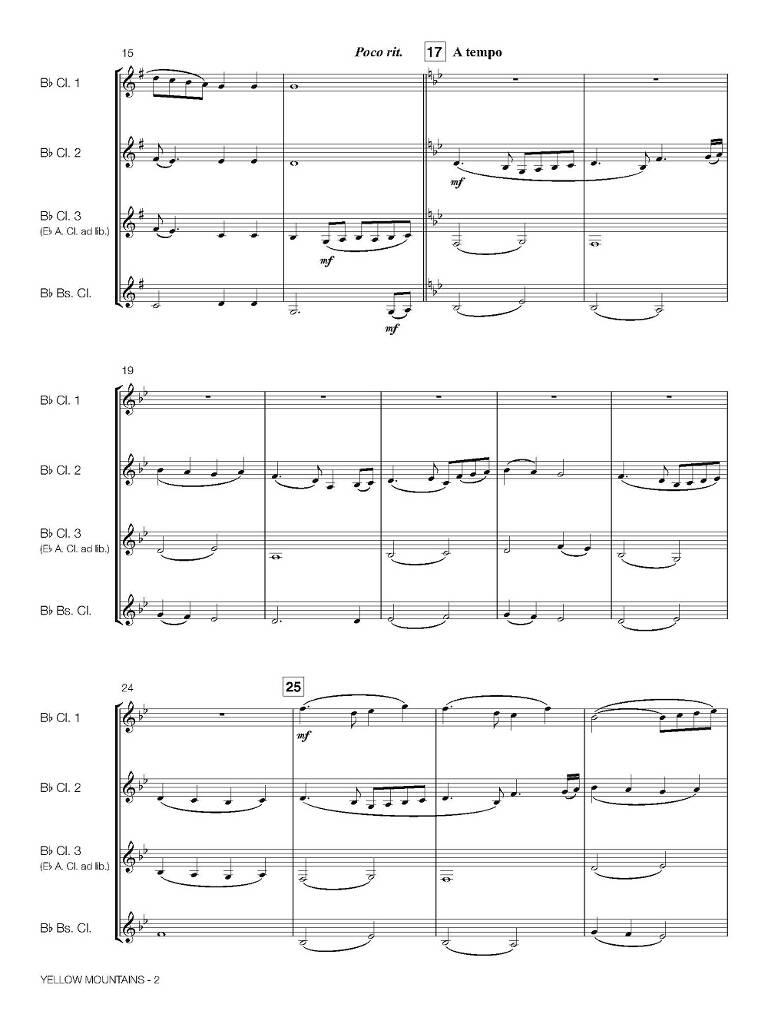 Jacob de Haan: Yellow Mountains: Klarinette Ensemble