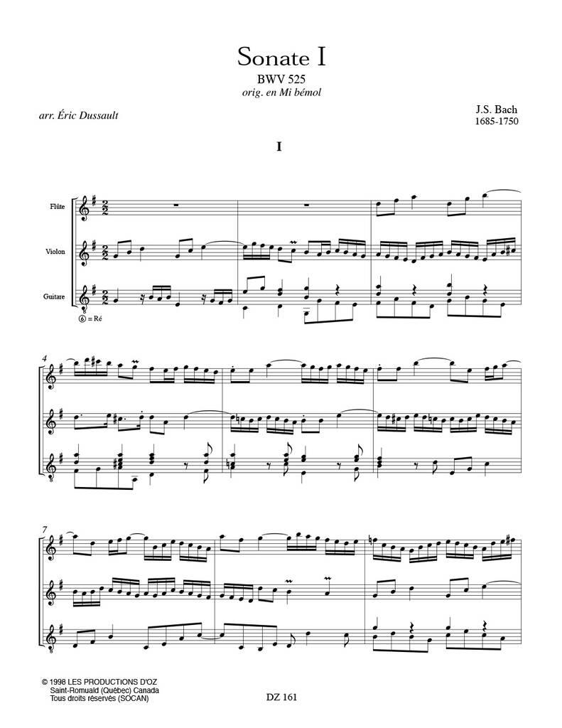 Johann Sebastian Bach: Six sonates en trio, vol. I, BWV 525: Kammerensemble