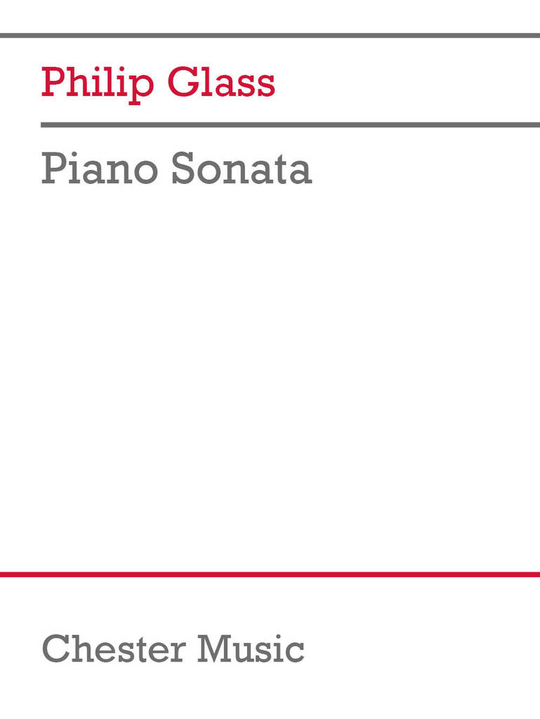 Philip Glass: Piano Sonata: Klavier Solo