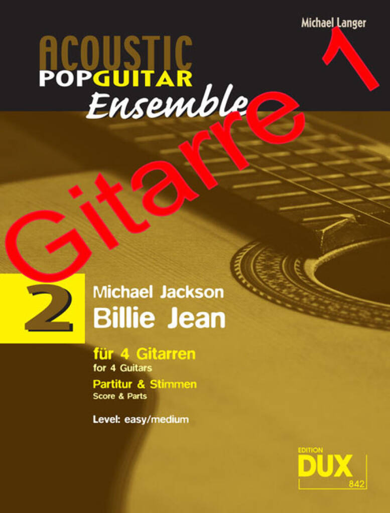 Michael Langer: Billie Jean: Gitarre Trio / Quartett