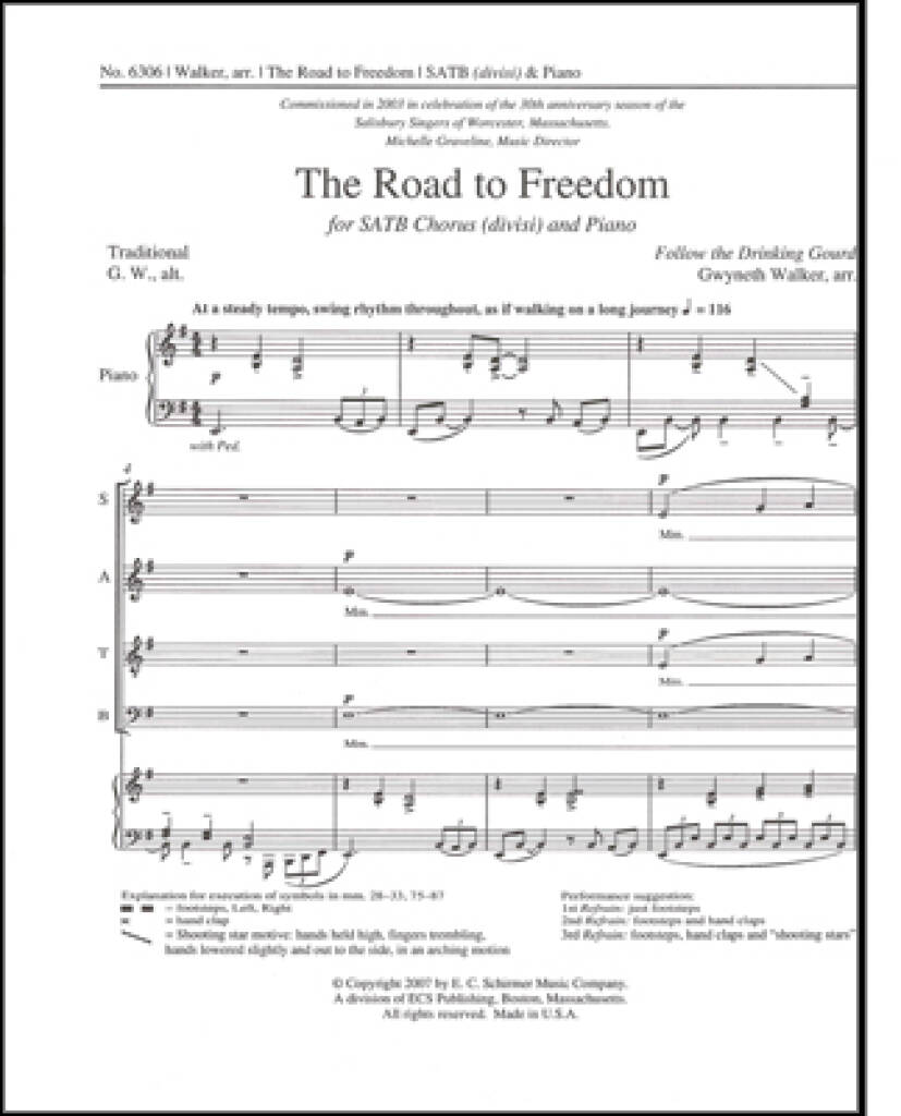 The Road to Freedom: Gemischter Chor mit Klavier/Orgel