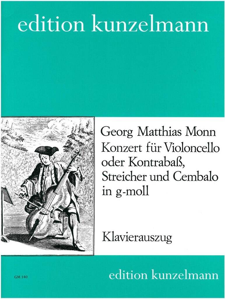 Georg Matthias Monn: Konzert für Violoncello oder Kontrabass: (Arr. Olivér Nagy): Orchester mit Solo