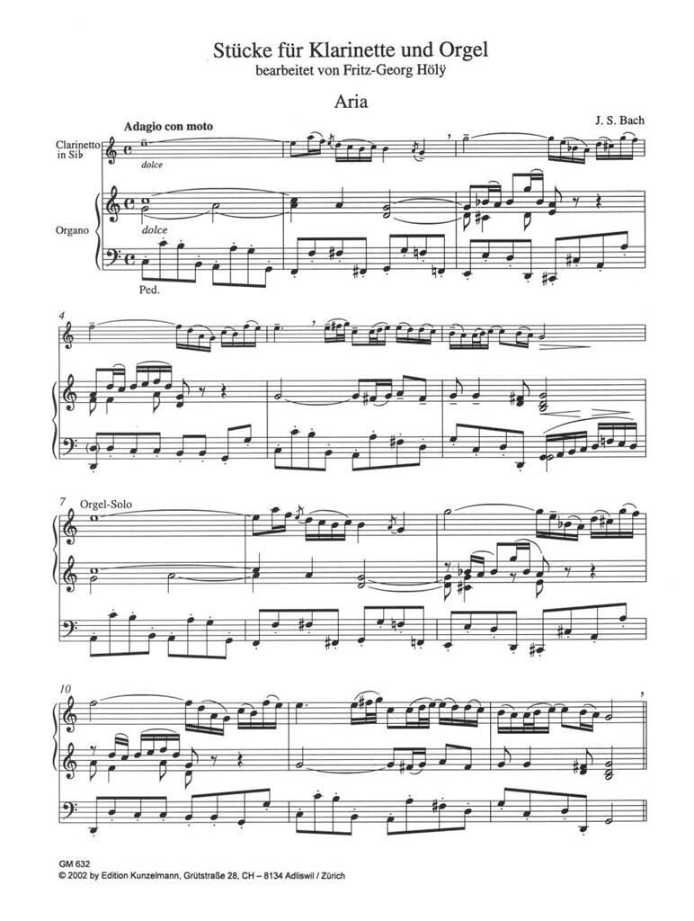 Bis Zugaben und Stücke Für Klarinette und Orgel: Klarinette mit Begleitung
