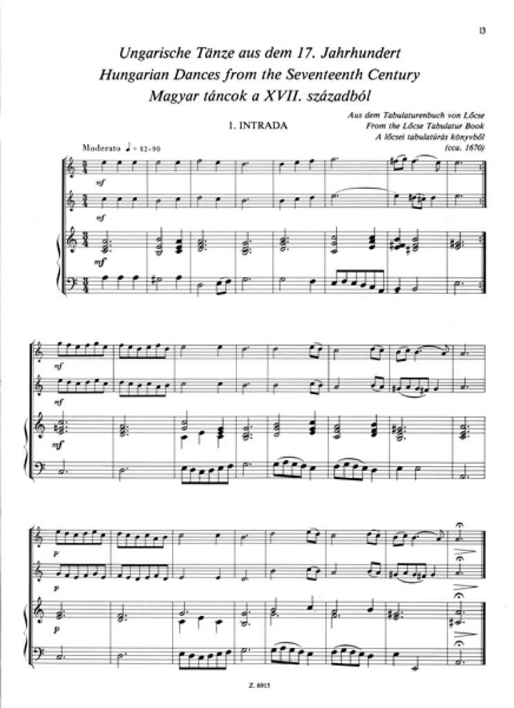 Kammermusik für Anfänger, für zwei Melodieinstrume: Kammerensemble