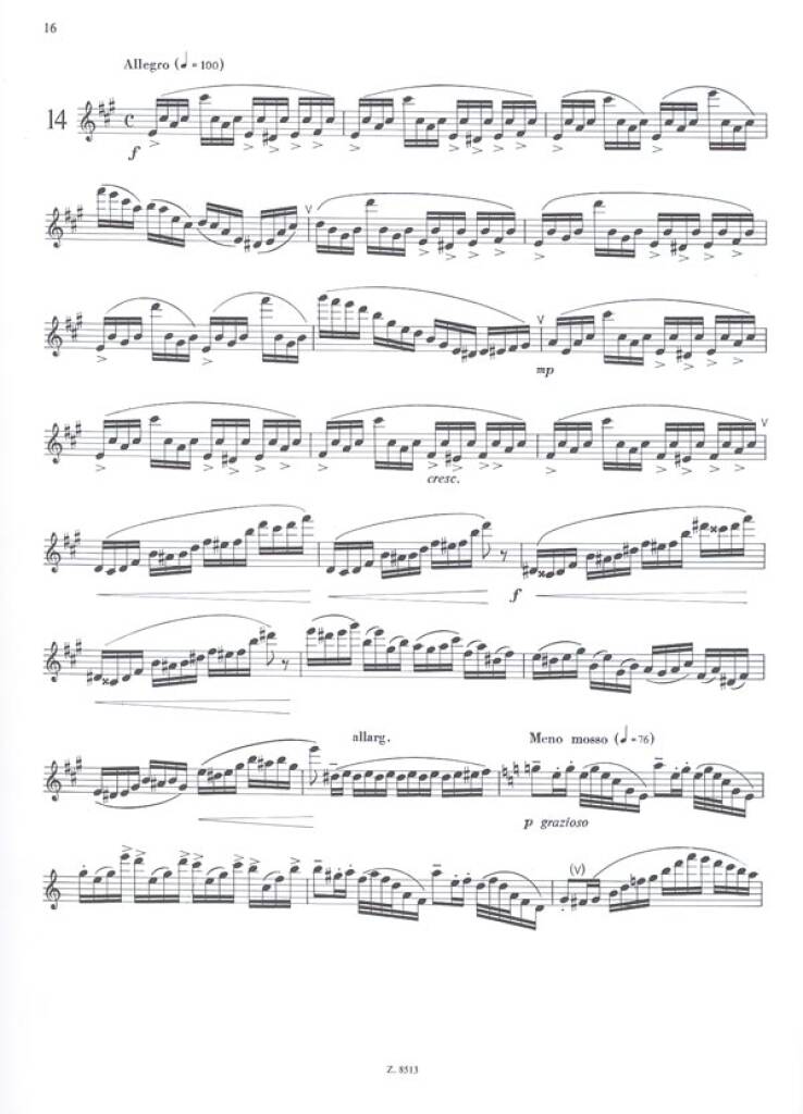 Etüden für Flöte 1 op. 33, No. 1