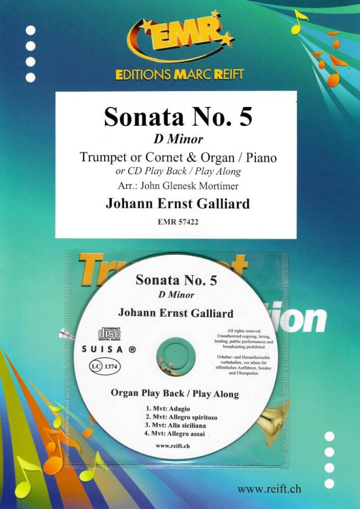 Johann Ernst Galliard: Sonata No. 5: (Arr. John Glenesk Mortimer): Trompete mit Begleitung