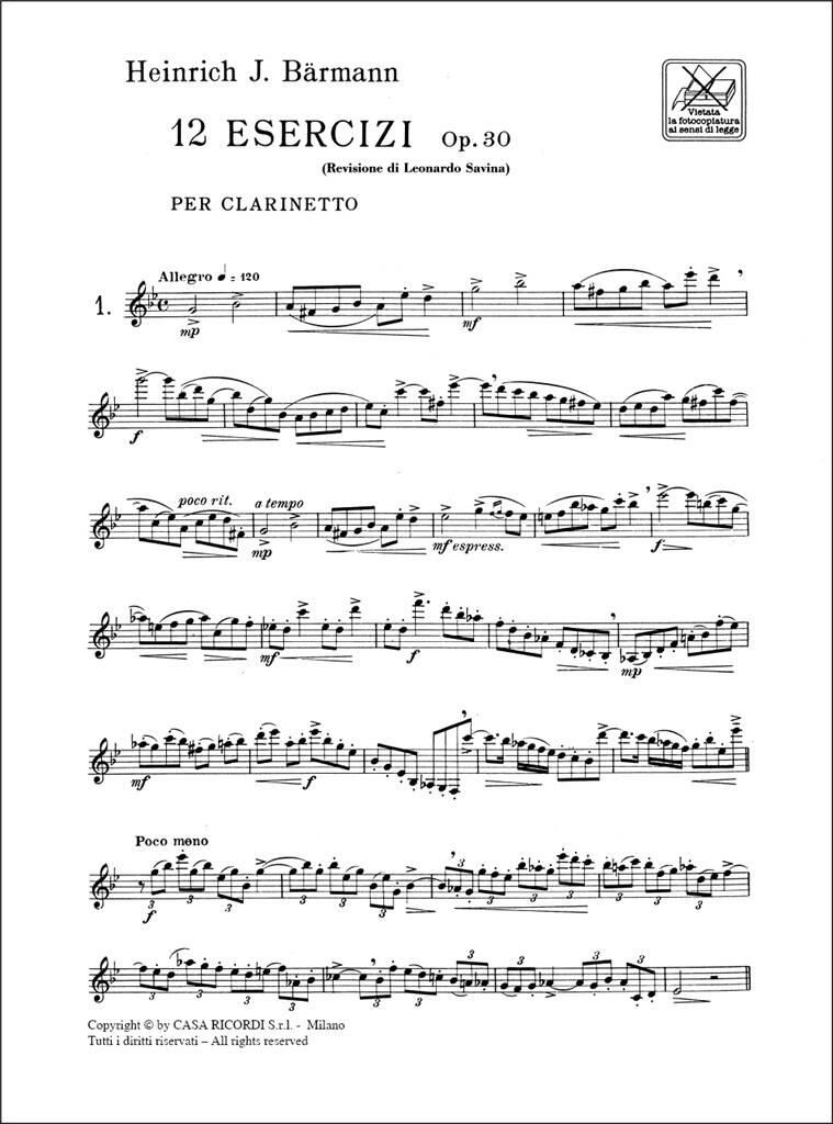 12 Esercizi Op. 30