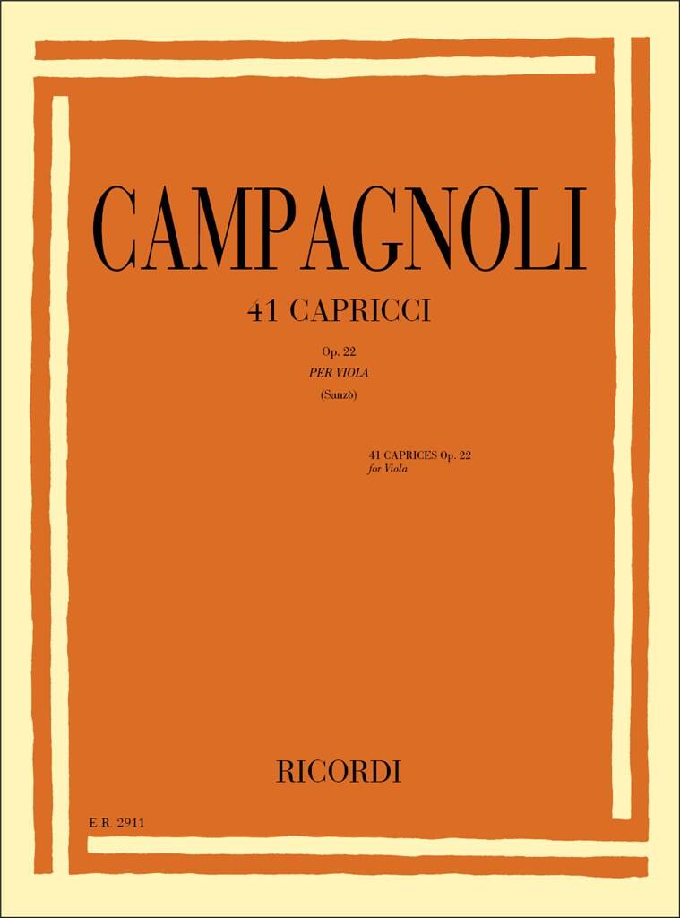 Bartolomeo Campagnoli: 41 Capricci Op. 22: Viola Solo