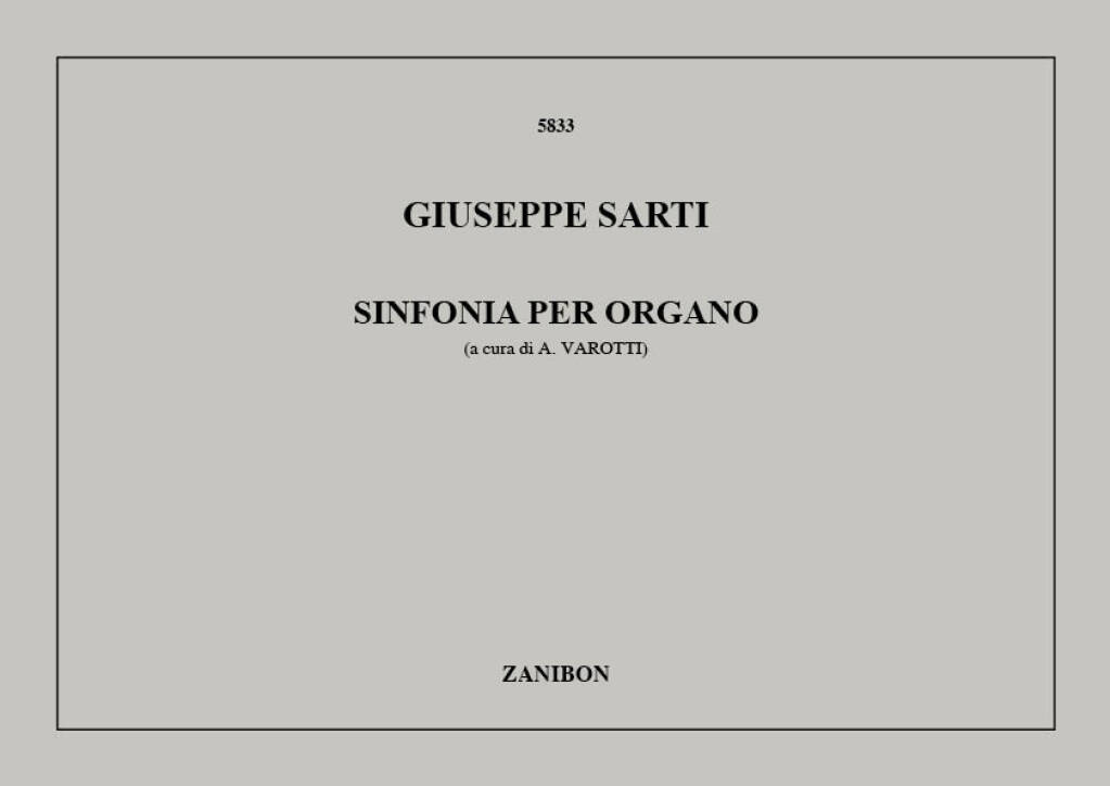 Giuseppe Sarti: Sinfonia Per Organo: Orgel