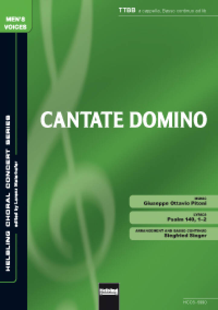 Giuseppe Ottavio Pitoni: Cantate Domino: (Arr. Siegfried Singer): Männerchor mit Begleitung