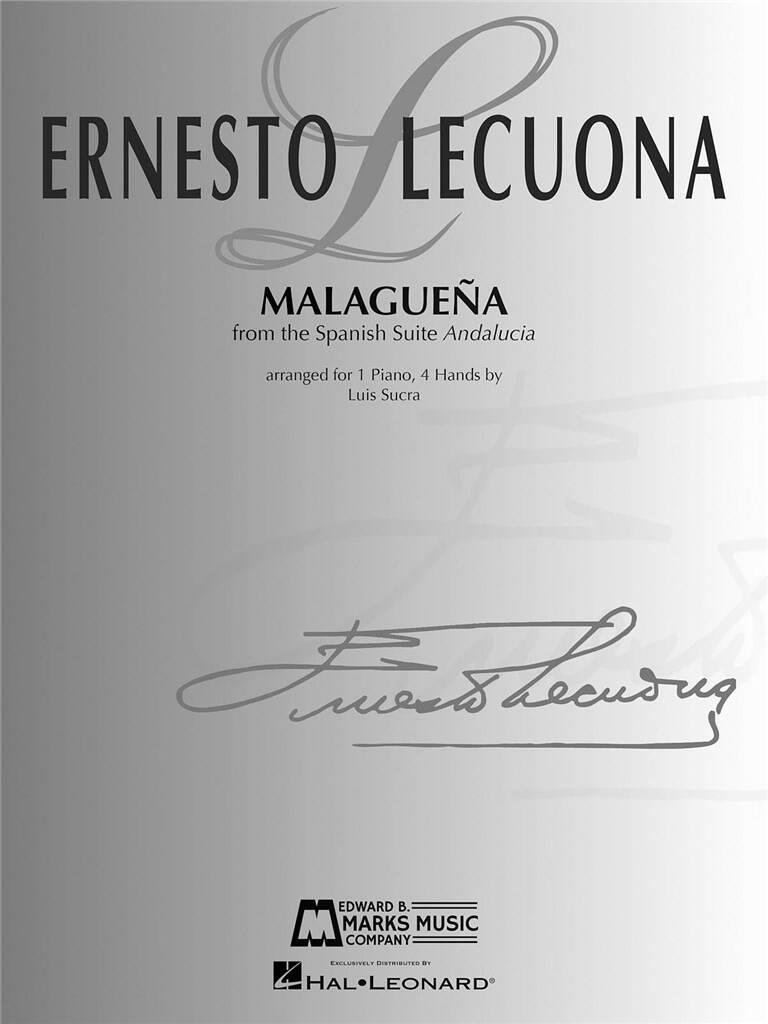 Ernesto Lecuona: Malagueña: Klavier vierhändig