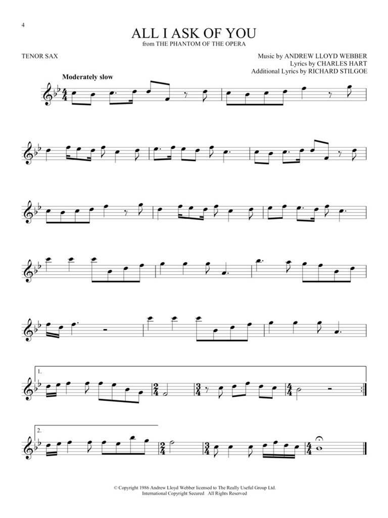 101 Broadway Songs for Tenor Sax: Tenorsaxophon