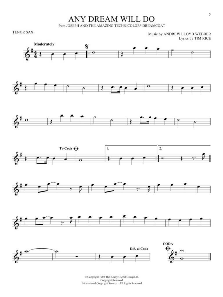 101 Broadway Songs for Tenor Sax: Tenorsaxophon
