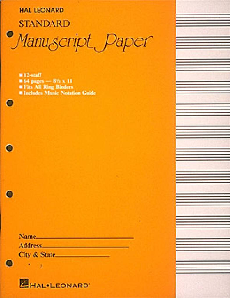 Standard Manuscript Paper ( Yellow Cover): Notenpapier
