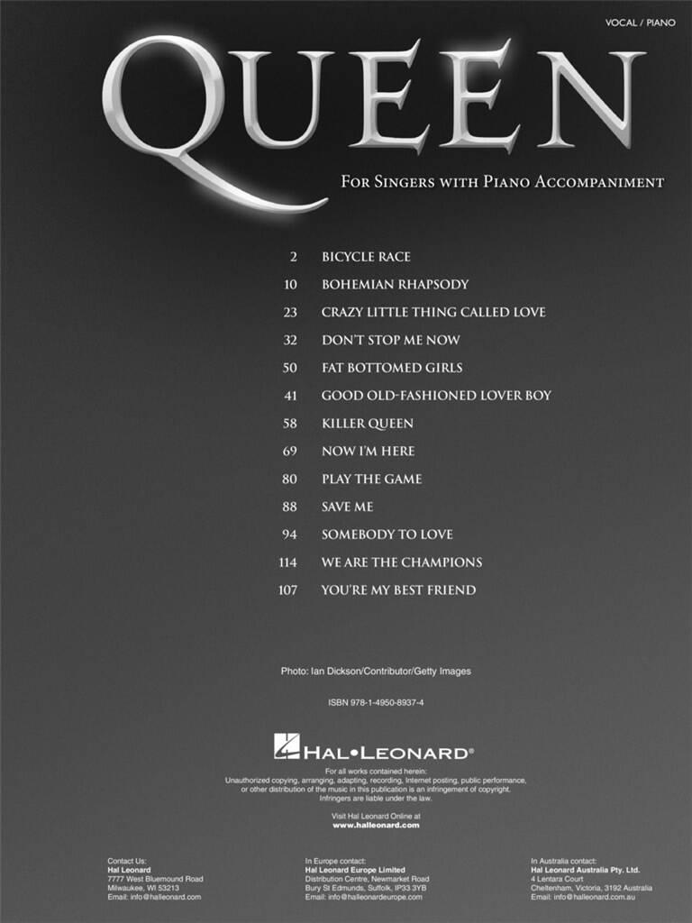 Queen: Queen: Gesang mit Klavier