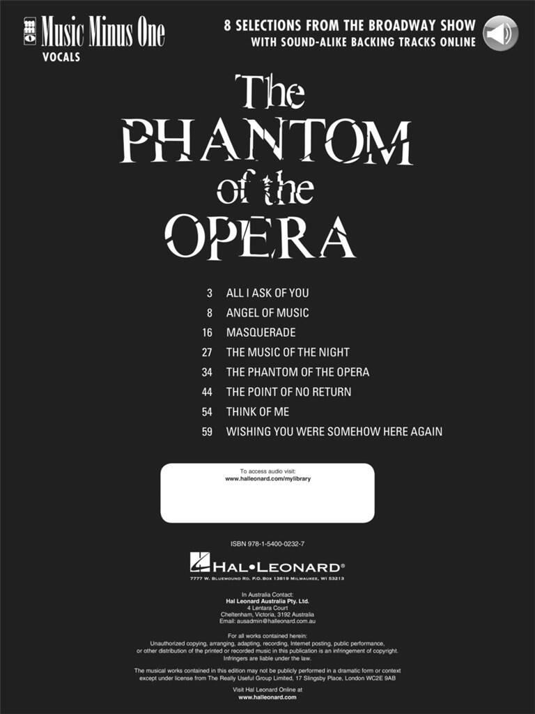 Andrew Lloyd Webber: The Phantom of the Opera: Gesang Solo