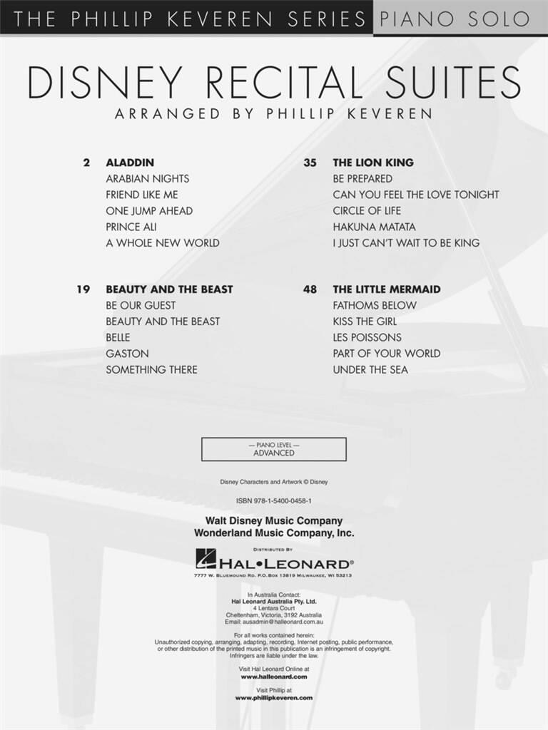 Alan Menken: Disney Recital Suites: (Arr. Philip Keeveren): Keyboard