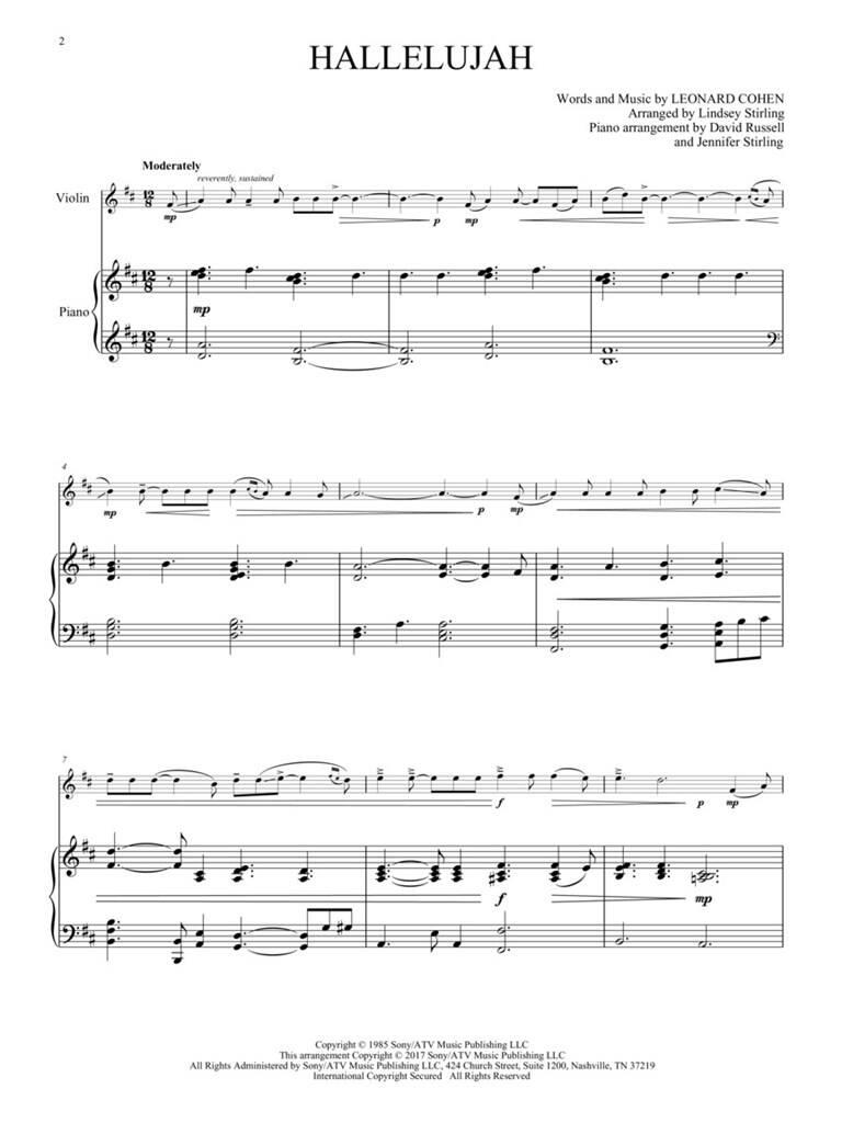 Hallelujah: (Arr. Lindsey Stirling): Violine mit Begleitung