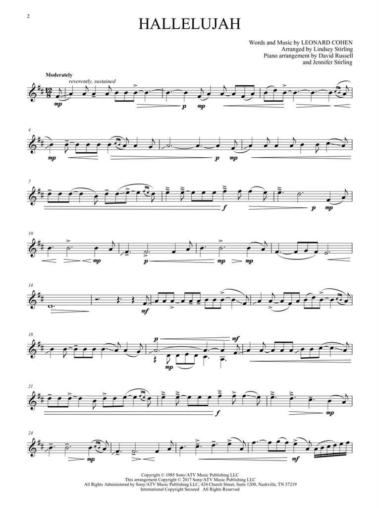 Hallelujah: (Arr. Lindsey Stirling): Violine mit Begleitung
