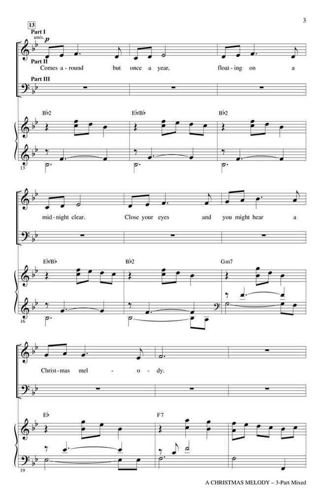Mac Huff: A Christmas Melody: Gemischter Chor mit Begleitung