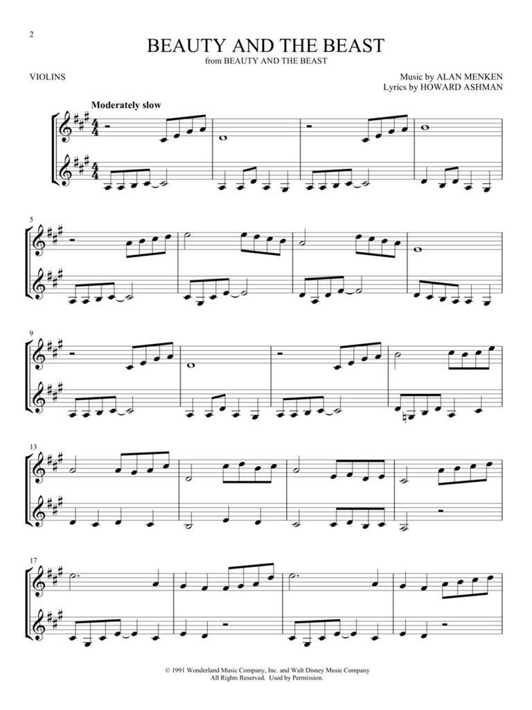 Disney Songs: (Arr. Mark Phillips): Violin Duett