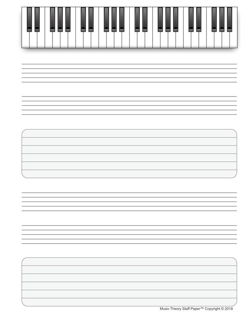 Music Theory Staff Paper: Notenpapier