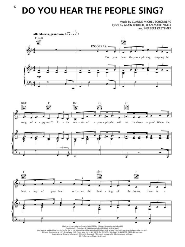 Les Misérables In Concert: Klavier, Gesang, Gitarre (Songbooks)