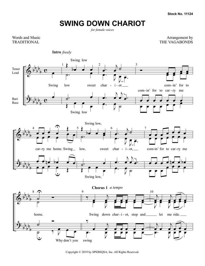 Swing Down Chariot: (Arr. The Vagabonds): Frauenchor A cappella