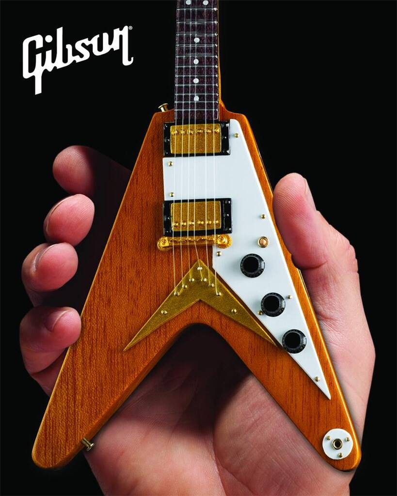 Gibson 1958 Korina Flying V Mini Guitar Replica