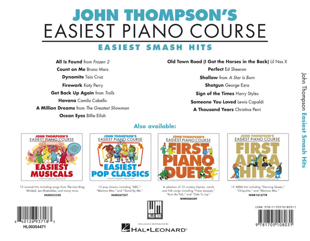 John Thompson's Easiest Smash Hits