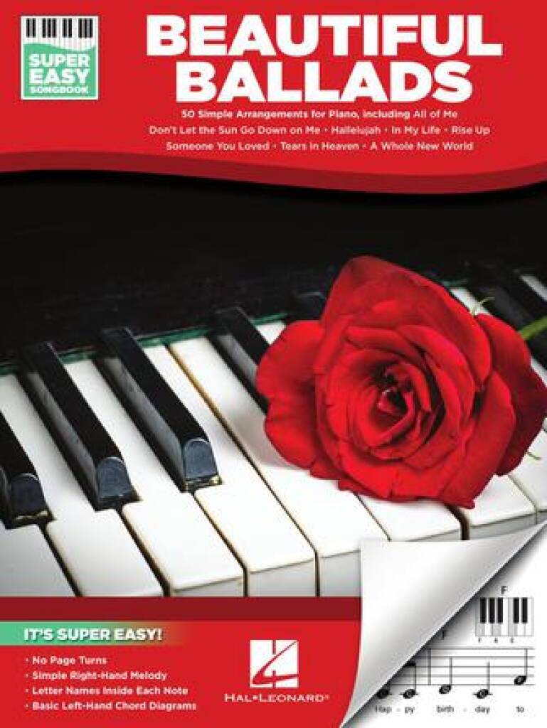 Beautiful Ballads - Super Easy Songbook: Klavier Solo