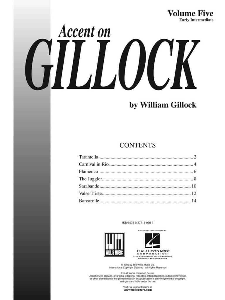 Accent On Gillock Book 5