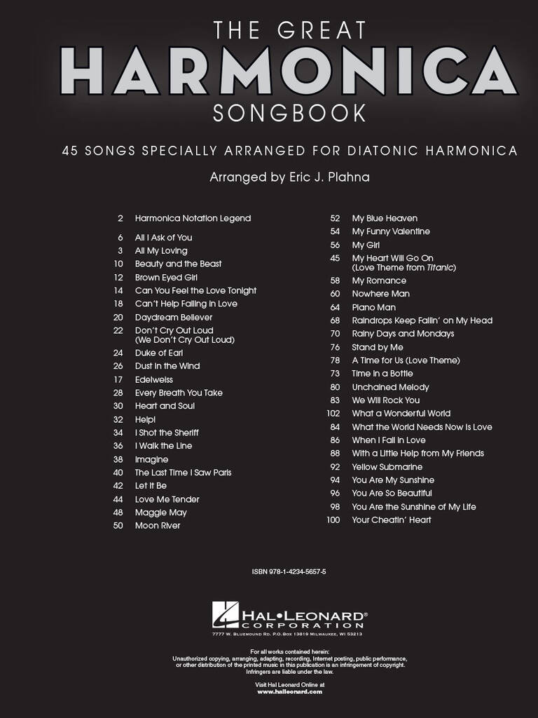 The Great Harmonica Songbook: Mundharmonika