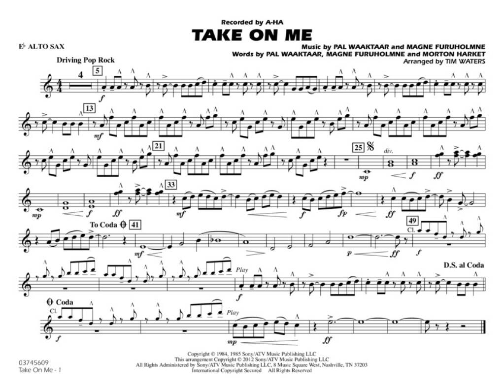 Magne Furuholmne: Take On Me: (Arr. Tim Waters): Marching Band