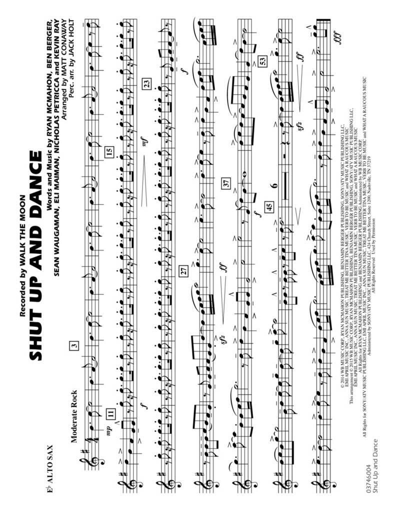 Fall Out Boy: Shut Up and Dance: (Arr. Jack Holt): Marching Band