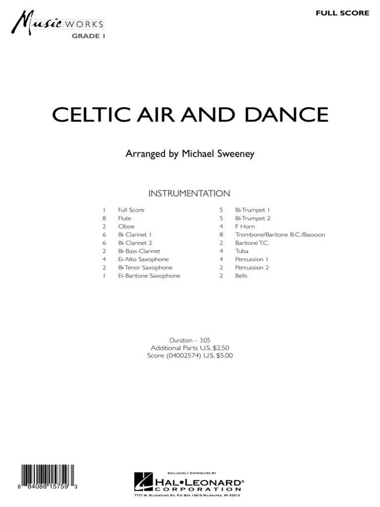 Celtic Air and Dance: (Arr. Michael Sweeney): Blasorchester