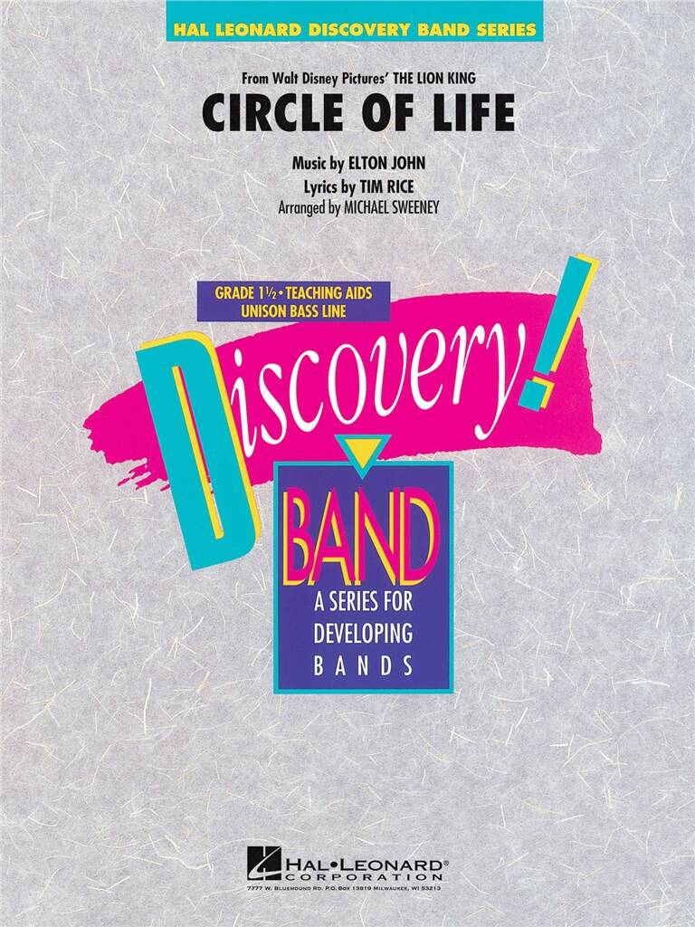 Elton John: Circle of Life: (Arr. Michael Sweeney): Blasorchester