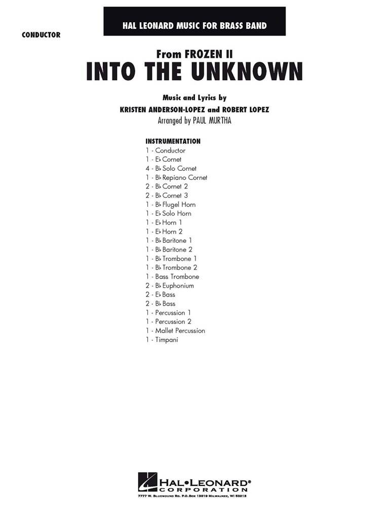Into the Unknown: (Arr. Paul Murtha): Brass Band