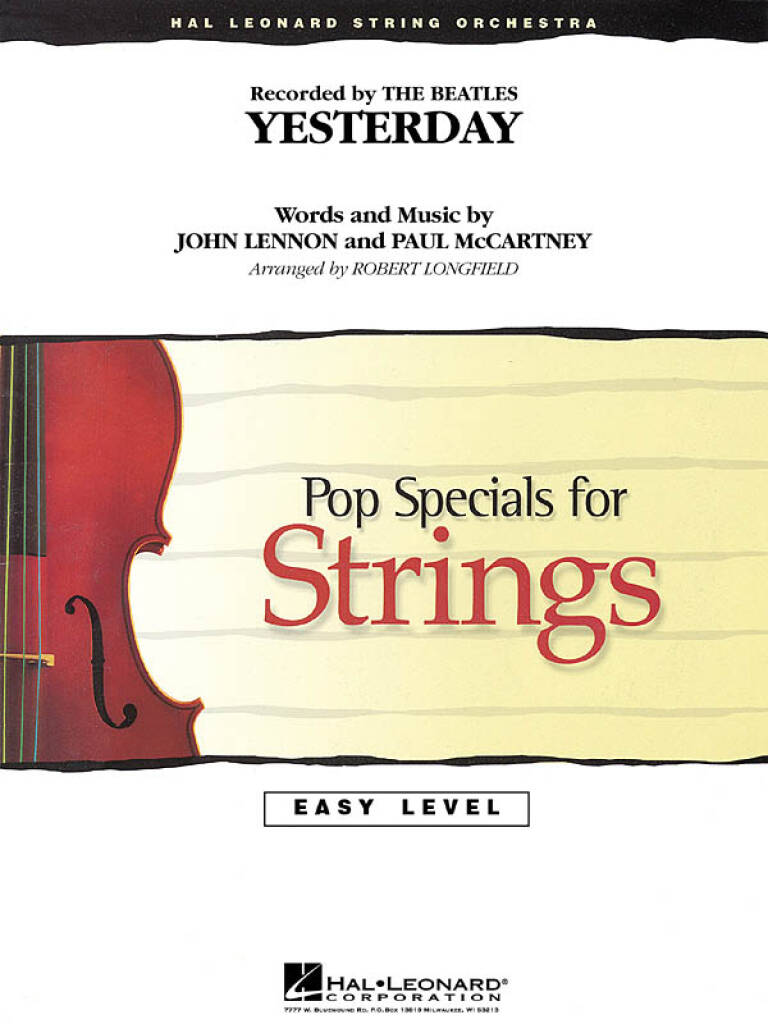 John Lennon: Yesterday: (Arr. Robert Longfield): Streichorchester