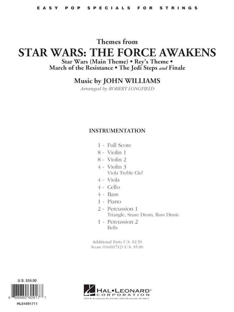 John Williams: Themes from Star Wars: The Force Awakens: (Arr. Robert Longfield): Streichorchester