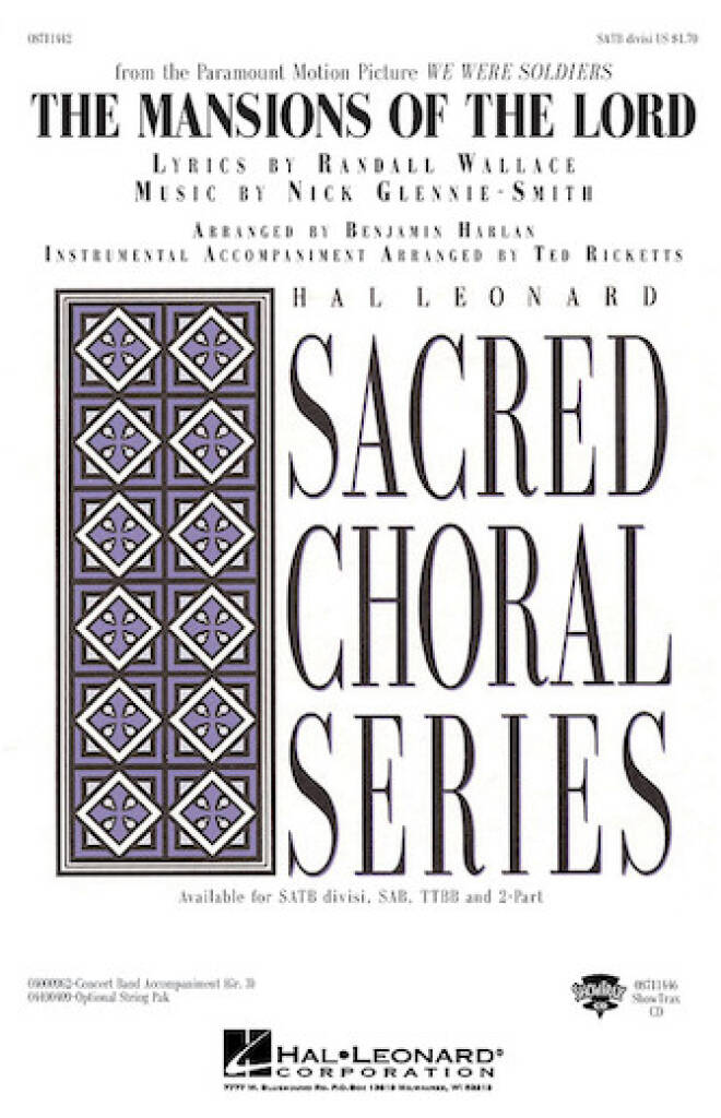 The Mansions of the Lord (from We Were Soldiers): (Arr. Benjamin Harlan): Männerchor mit Begleitung