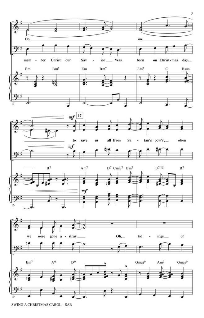 Swing a Christmas Carol (Medley): (Arr. Mac Huff): Gemischter Chor mit Klavier/Orgel
