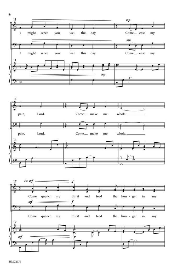 Tim Bushong: Come Fill My Heart, Lord: (Arr. Tim Bushong): Gemischter Chor mit Klavier/Orgel