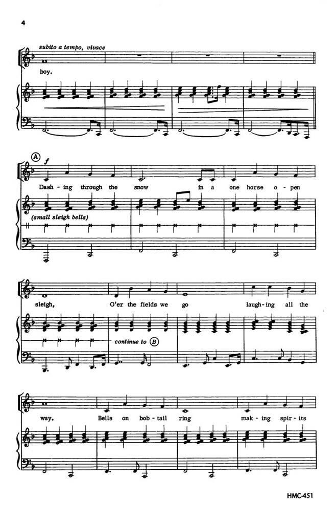 J. Piergont: Jingle-Bell Boogie: (Arr. Larry White): Gemischter Chor mit Klavier/Orgel