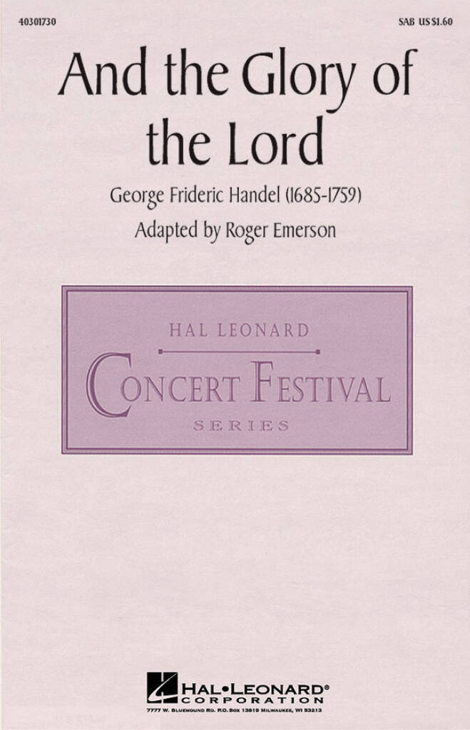 Georg Friedrich Händel: And the Glory of the Lord: (Arr. Roger Emerson): Gemischter Chor mit Begleitung