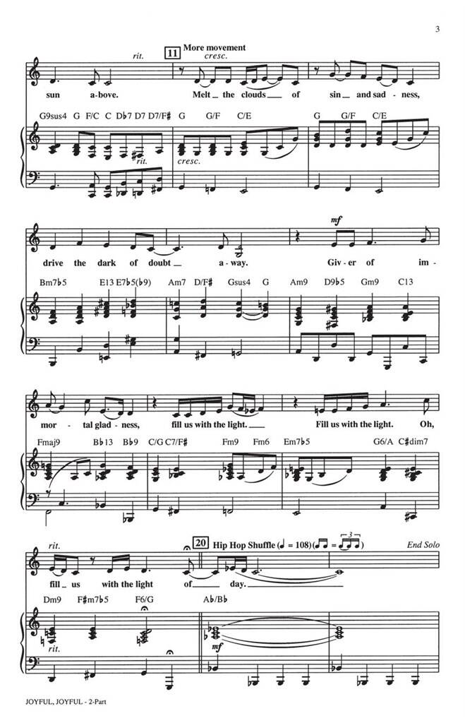 Ludwig van Beethoven: Joyful, joyful: (Arr. Mervyn Warren): Frauenchor mit Klavier/Orgel