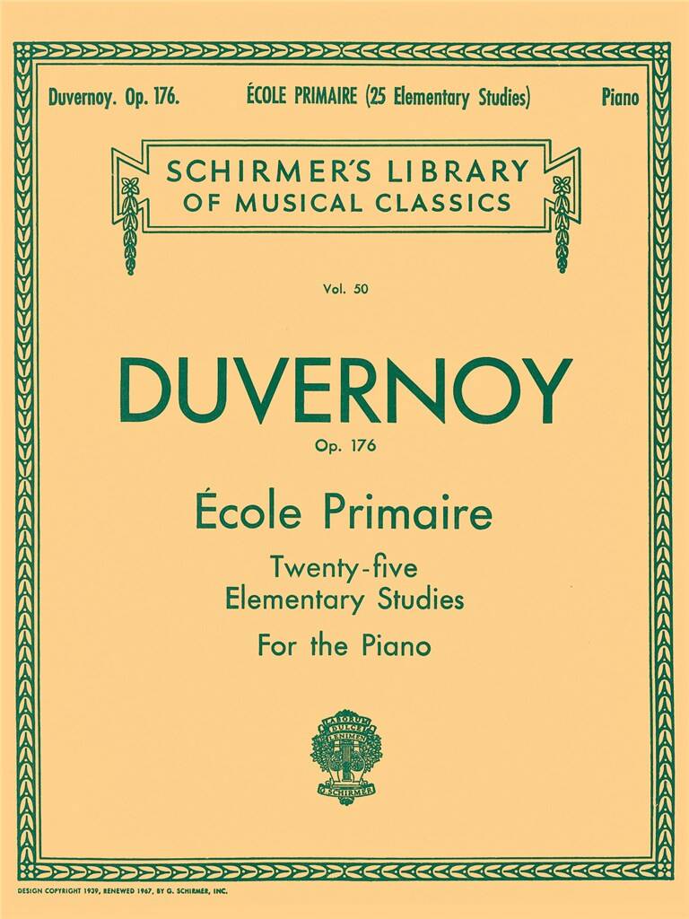 Jean-Baptiste Duvernoy: Ecole Primaire (25 Elementary Studies), Op. 176: Klavier Solo
